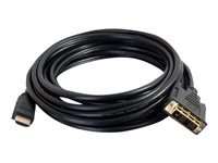 C2G 2m (6ft) HDMI to DVI Cable - HDMI to DVI-D Adapter Cable - 1080p - M/M - Sovitinkaapeli - DVI-D uros to HDMI uros - 2 m - suojattu - musta 42516