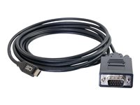 C2G 10ft USB C to VGA Cable - USB C to VGA Adapter - Video Adapter Cable - M/M - Sovitinkaapeli - 24 pin USB-C uros to HD-15 (VGA) uros - 3.05 m - musta 26897